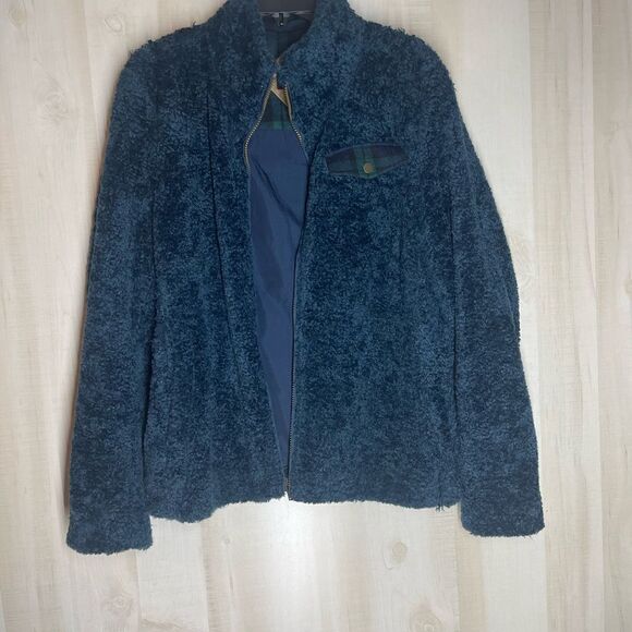 Pendleton blue fleece jacket long sleev with plaid inside, size XL - Picture 7 of 16
